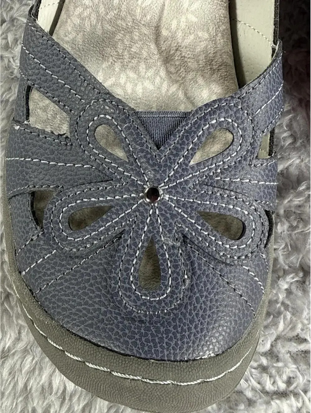 JBU by Jambu Women's  Magnolia Mary Jane Denim Blue Flats Size 6.5M - Picture 7 of 9